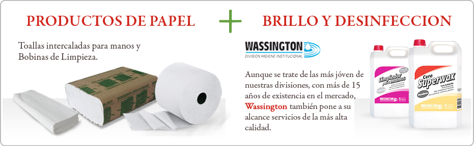 Productos de Papel + Desinfeccion y Brillo